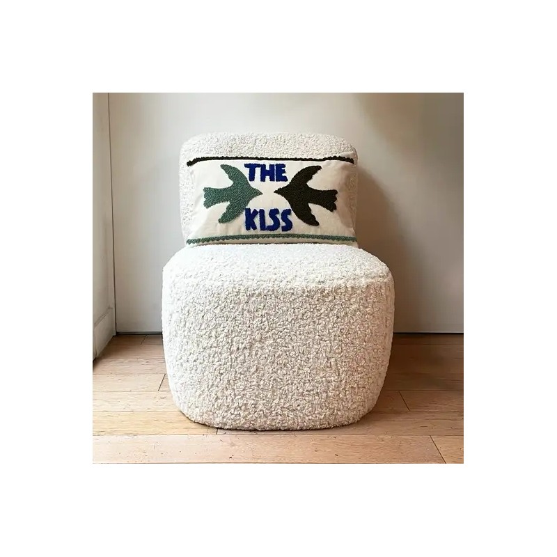 Fauteuil Eve tissu bouclette /Naturel
