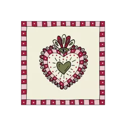 Serviette papier ex-voto rose x20