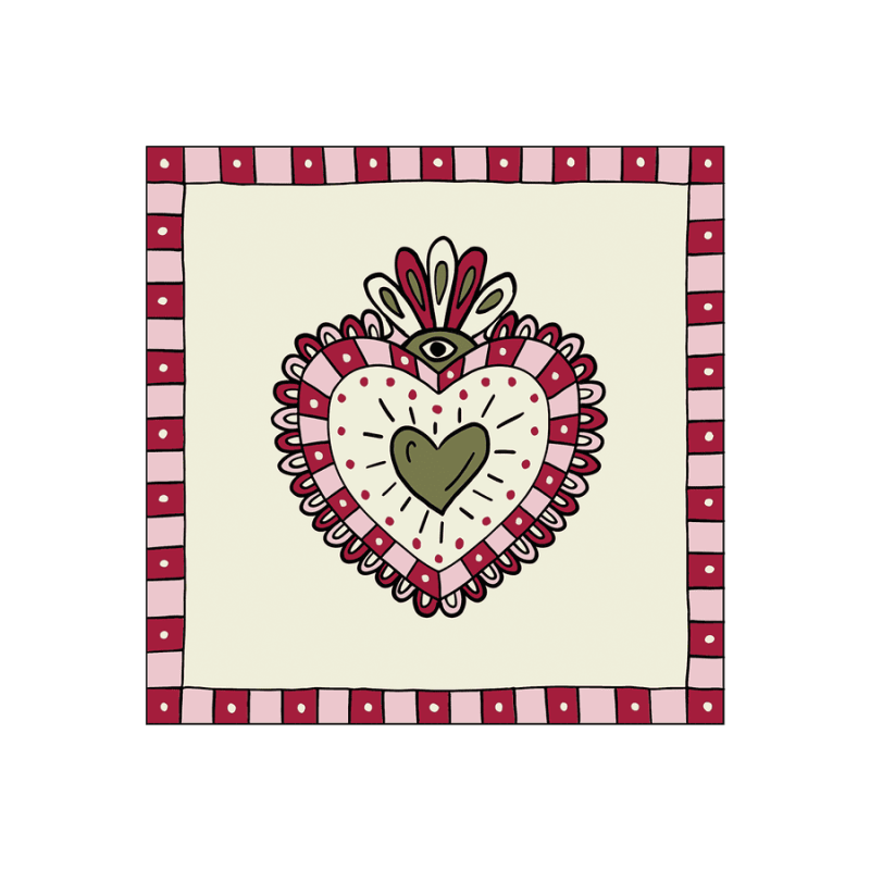 Serviette papier ex-voto rose x20