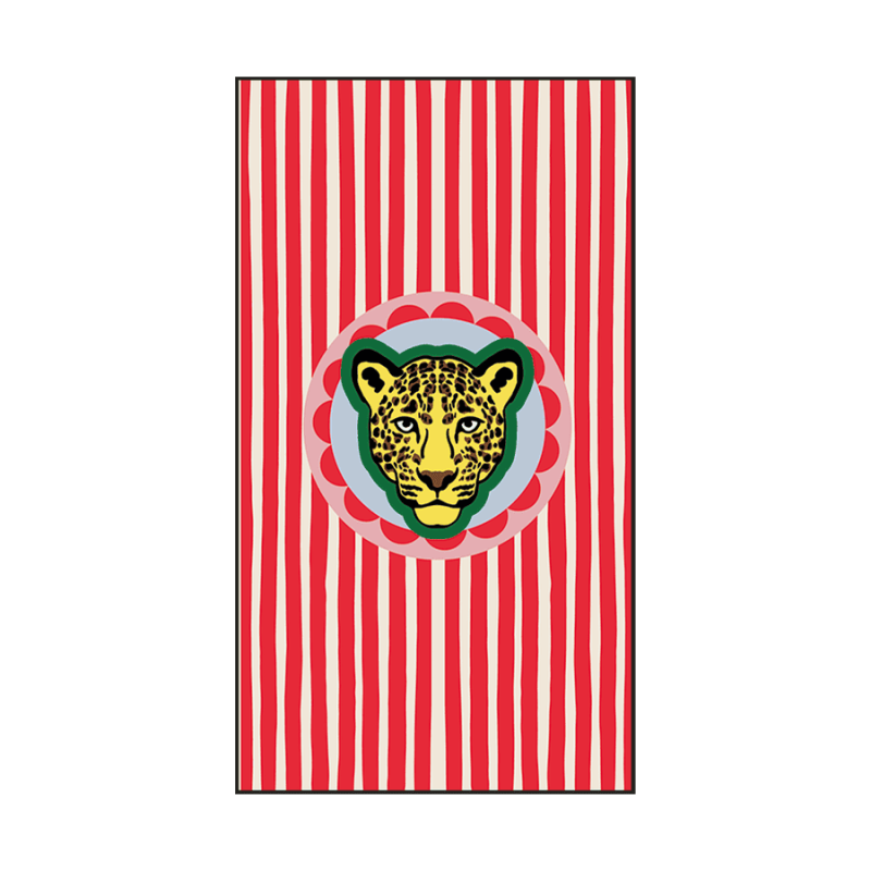 Serviette papier rectangle rayure fauve x15