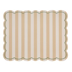 Set de table rectangle Roméo rayure sable