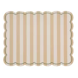 Set de table rectangle Roméo rayure sable