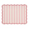 Set de table rectangle Roméo rayure Rose