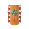 Vase Palmier cylindre et vagues orange