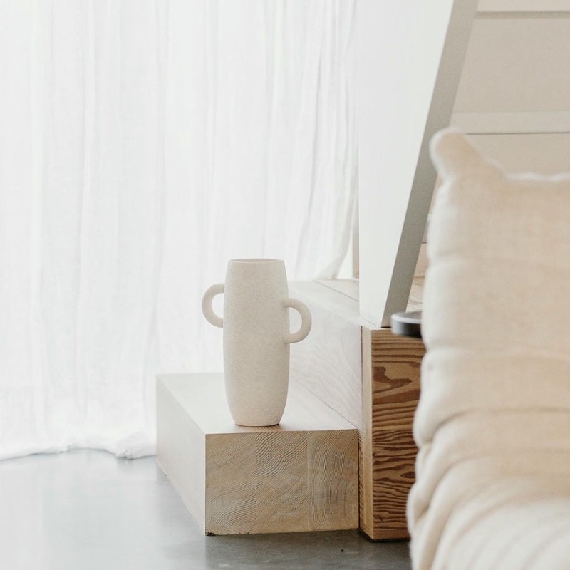 BULLET vases anse Blanc Ivoir