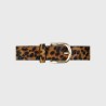 Ceinture en cuir fantaisie / Leopard