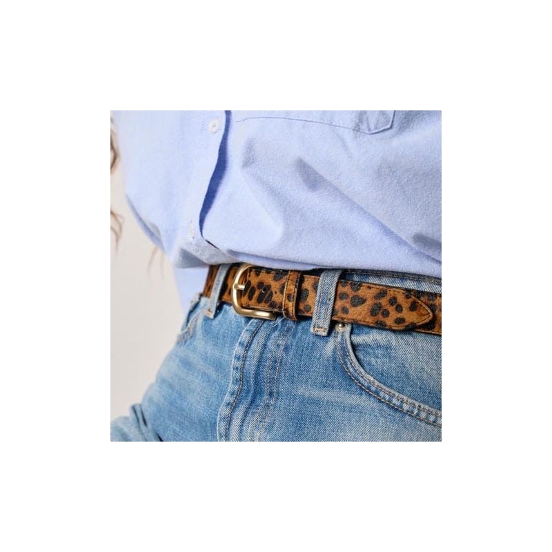 Ceinture en cuir fantaisie / Leopard