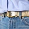 Ceinture en cuir fantaisie / Gold