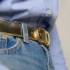 Ceinture en cuir fantaisie / Gold