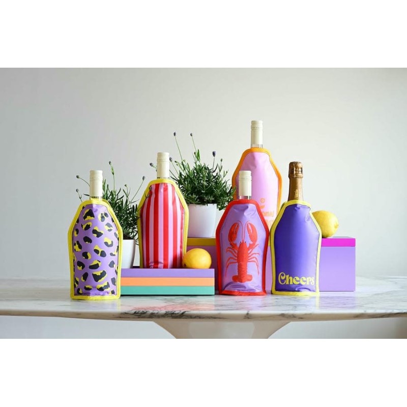 Rafraichisseur bouteille Homard mauve/Rouge