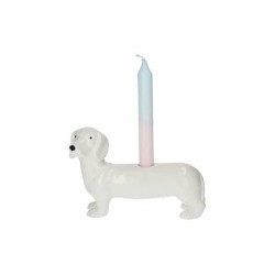 Teckel chandelier céramique Blanc