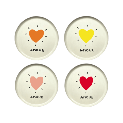 Amour Plateau rond métal