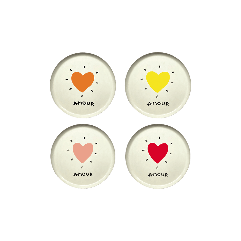 Amour Plateau rond métal