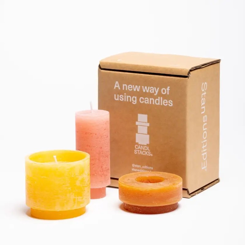 Boîte de bougies empilables 02 Jaune - Stan Editions