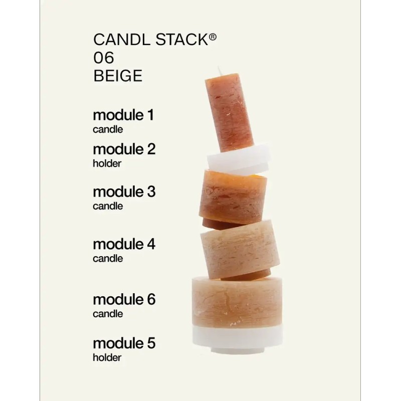 Boîte de bougies empilables 06 Beige - Stan Editions
