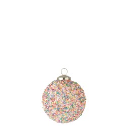 Boule de noel paillettes multi