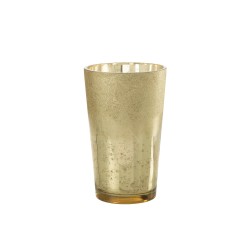 Bougie M chic dorée/paillettes XXL