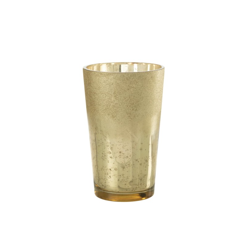 Bougie M chic dorée/paillettes XXL