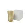 Bougie M chic dorée/paillettes XXL