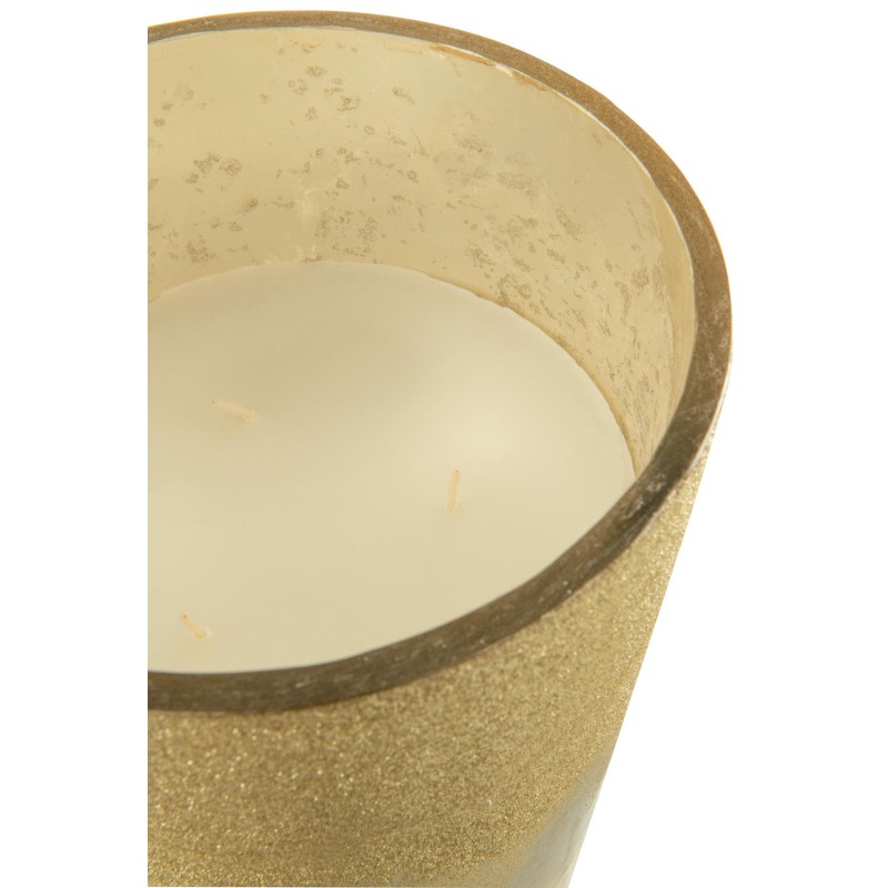 Bougie M chic dorée/paillettes XXL