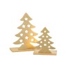 SAPIN Bougeoir bois/metal doré