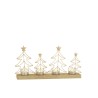 Bougeoir multi sapins paillettes Or