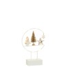 Demi cercle de Noel Bonhomme de neige + LED