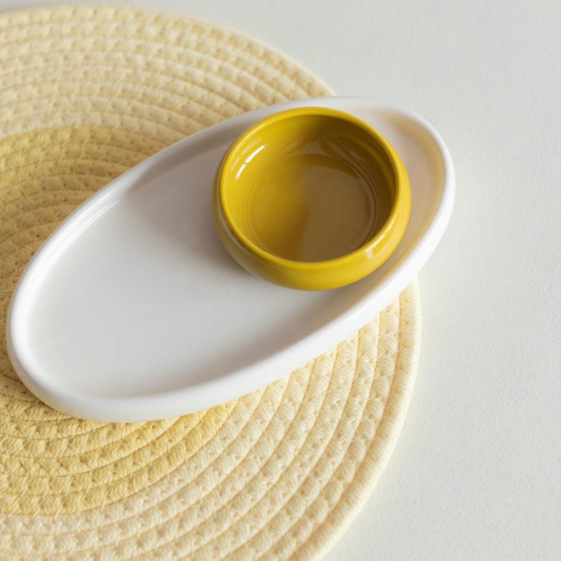 BILLIE Plat à servir beige