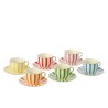 Alberto Boite De 6 Tasse + Sous-Tasse Porcelaine Multi Large