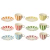 Alberto Boite De 6 Tasse + Sous-Tasse Porcelaine Multi Large