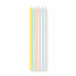Bougies longues anniversaire S/6 Multicolor
