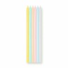 Bougies longues anniversaire S/6 Multicolor