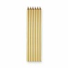 Bougies longues anniversaire S/6 Dorées