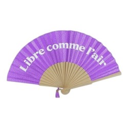 Éventail à Paillettes Mauve – Libre comme l'air