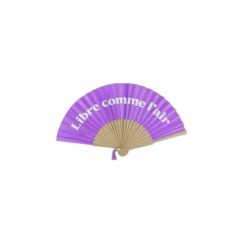 Éventail à Paillettes Mauve – Libre comme l'air