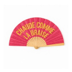 Éventail à Paillettes rose – Chaude comme la braise