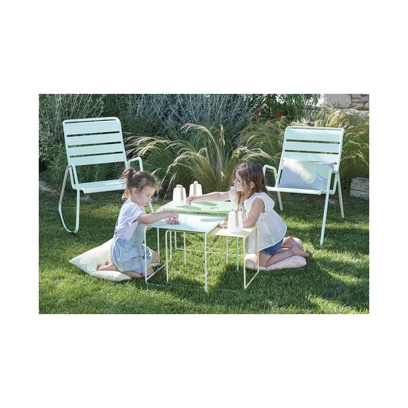 Tables Gigognes Oulala Fermob Menthe Glaciale, Opaline & Citron Givré