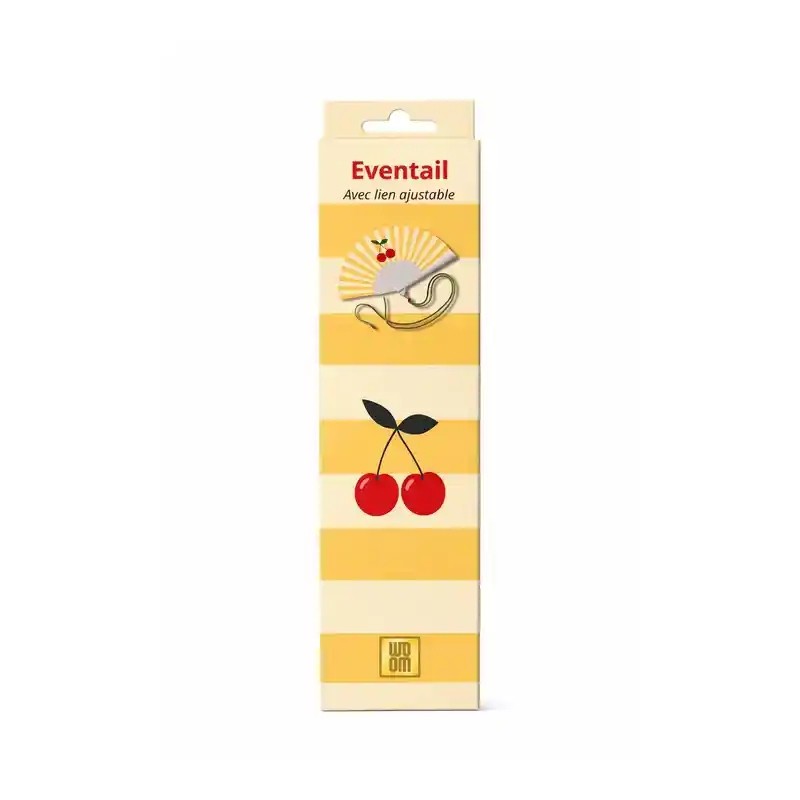 Éventail jaune/blanc – Cerise