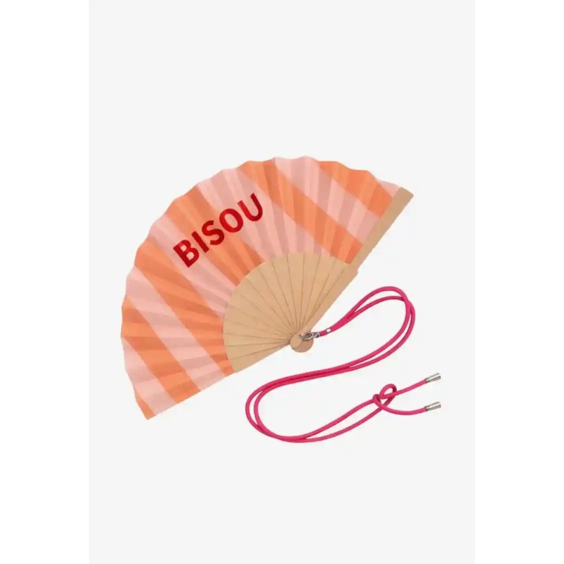 Éventail orange/rose – Bisou