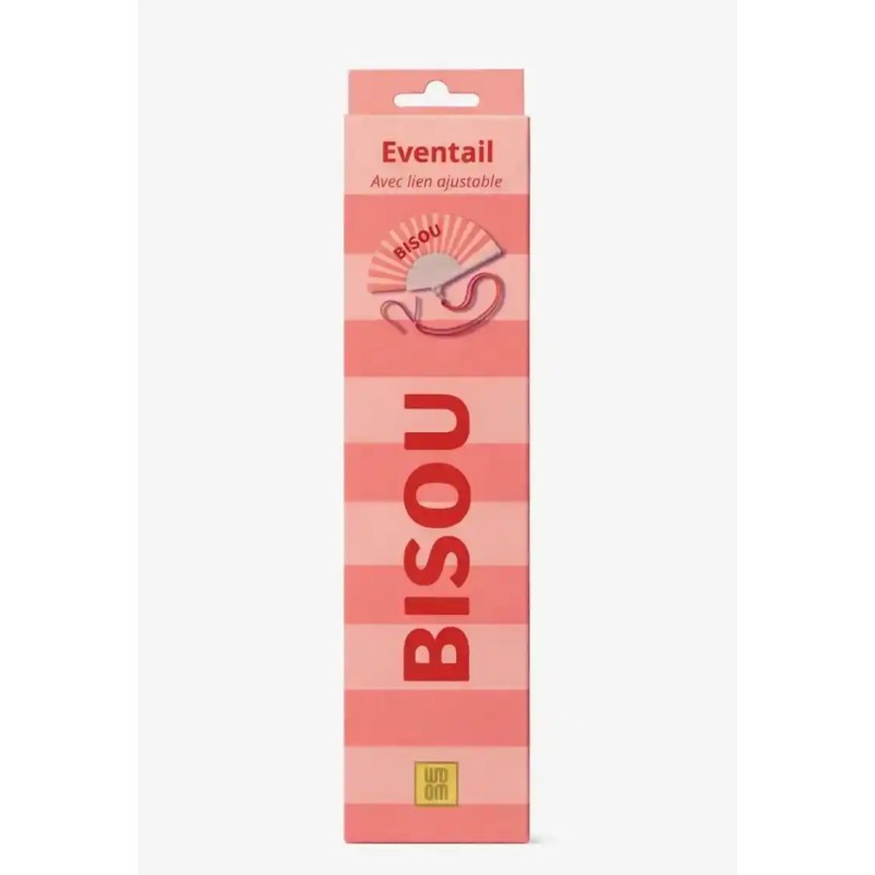 Éventail orange/rose – Bisou
