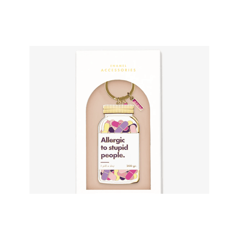 Porte-clés Allergic to Stupid People | Cadeau Humour - All The Ways To