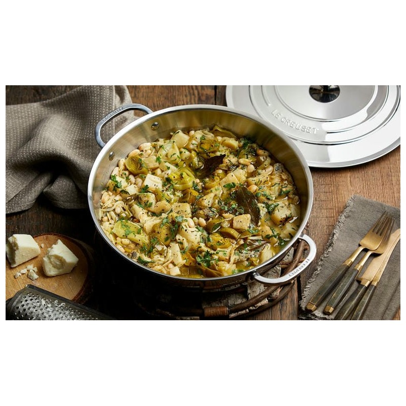 Sauteuse Provençale en Inox Signature avec Couvercle