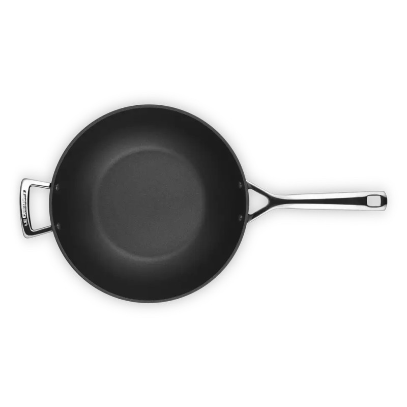 Poêle Wok Anti-Adhérente Les Forgées avec Poignée d'Assistance