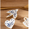 Pins hirondelle avec placage or