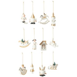 Boîte 12 suspensions en bois