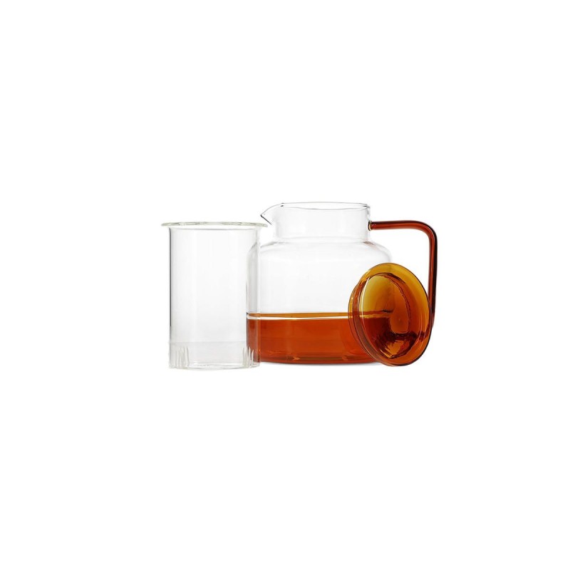 LIV Théière 95cl avec filtre en verre et couvercle - Ambre