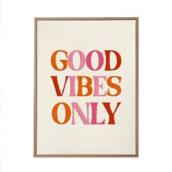 GOOD VIBES ONLY Toile Tuftée 30x40cm