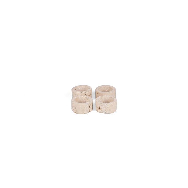 OPUS Rond de Serviette en Travertin 5cm - s/4