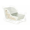 Traîneau de Noël XXL Métal Blanc Doré J-Line 120 cm | Carredesse