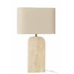 Lampe Louisa en travertin beige J-Line | Carré d’Esse